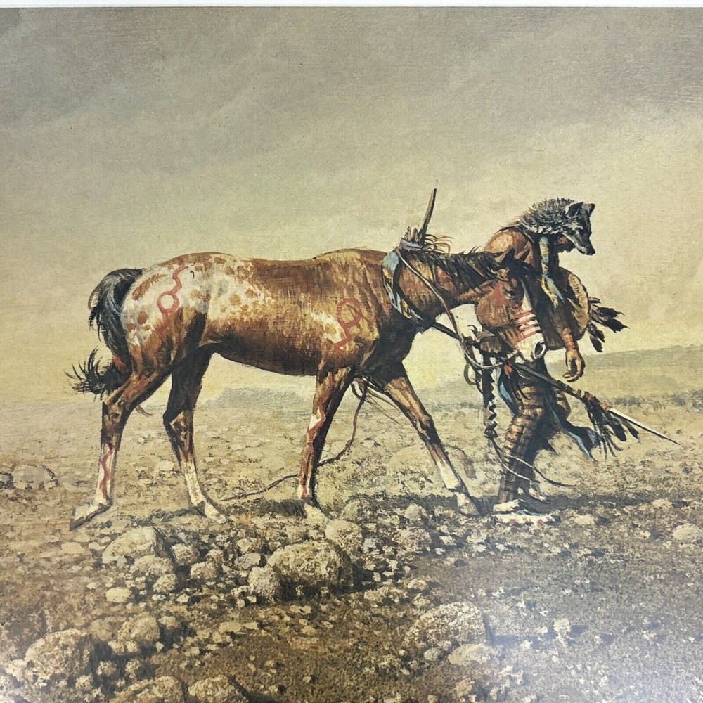 "The Survivor" by Frank McCarthy Signed Numbered Native American Western‎ Framed